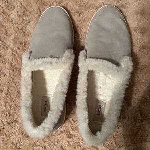 Birdies Women's Gray Fur-Lined Shoes